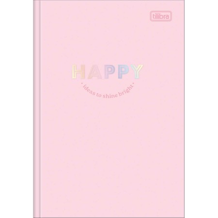 Foto ilustrativa Caderno Brochura Capa Dura 1/4 Happy 80 Folhas