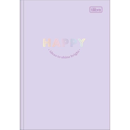 Foto ilustrativa Caderno Brochura Capa Dura 1/4 Happy 80 Folhas