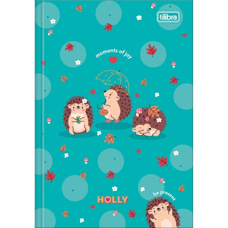 Foto ilustrativa Caderno Brochura Capa Dura 1/4 Holly 80 Folhas