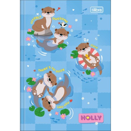 Foto ilustrativa Caderno Brochura Capa Dura 1/4 Holly 80 Folhas