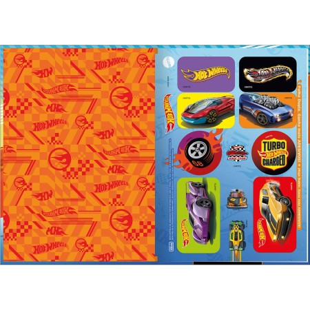 Foto ilustrativa Caderno Brochura Capa Dura 1/4 Hot Wheels 80 Folhas