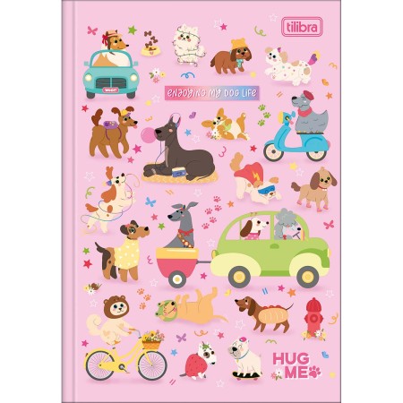 Foto ilustrativa Caderno Brochura Capa Dura 1/4 Hug Me 80 folhas