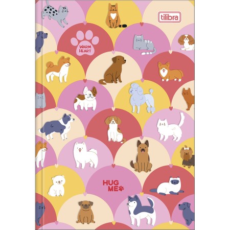 Foto ilustrativa Caderno Brochura Capa Dura 1/4 Hug Me 80 folhas