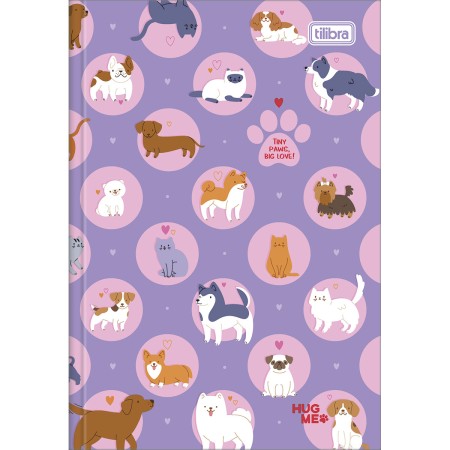 Foto ilustrativa Caderno Brochura Capa Dura 1/4 Hug Me 80 folhas