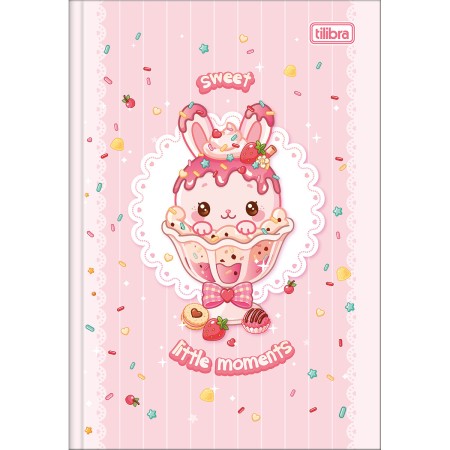 Foto ilustrativa Caderno Brochura Capa Dura 1/4 Ice Cute 80 Folhas