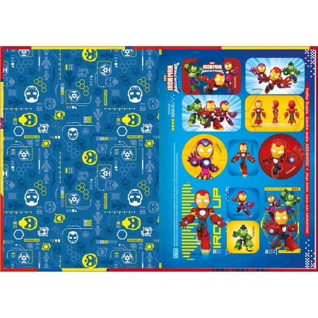 Foto ilustrativa Caderno Brochura Capa Dura 1/4 Iron Man 80 Folhas