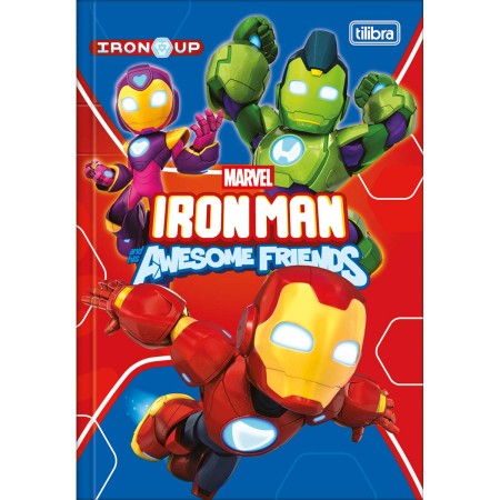 Foto ilustrativa Caderno Brochura Capa Dura 1/4 Iron Man 80 Folhas