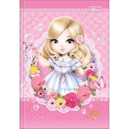 Foto ilustrativa Caderno Brochura Capa Dura 1/4 Jolie 48 Folhas