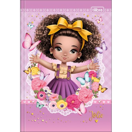 Foto ilustrativa Caderno Brochura Capa Dura 1/4 Jolie 48 Folhas