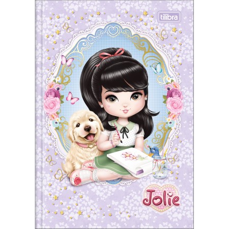 Foto ilustrativa Caderno Brochura Capa Dura 1/4 Jolie 80 Folhas