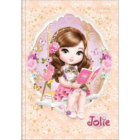 Foto ilustrativa Caderno Brochura Capa Dura 1/4 Jolie 80 Folhas