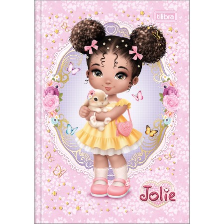 Foto ilustrativa Caderno Brochura Capa Dura 1/4 Jolie 80 Folhas