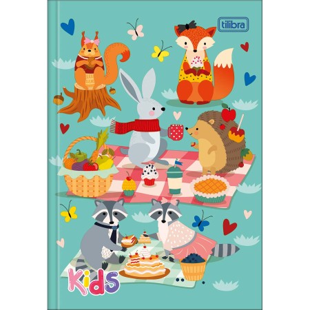 Foto ilustrativa Caderno Brochura Capa Dura 1/4 Kids Feminino 48 Folhas