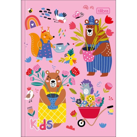 Foto ilustrativa Caderno Brochura Capa Dura 1/4 Kids Feminino 96 Folhas