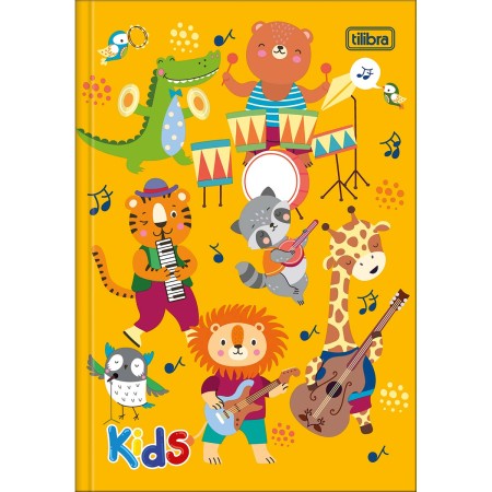 Foto ilustrativa Caderno Brochura Capa Dura 1/4 Kids Masculino 96 Folhas