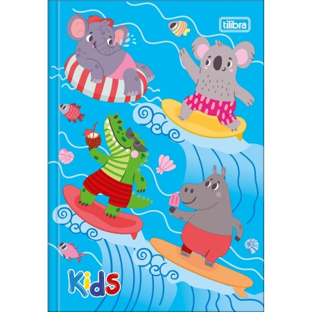 Foto ilustrativa Caderno Brochura Capa Dura 1/4 Kids Masculino 96 Folhas