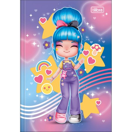 Foto ilustrativa Caderno Brochura Capa Dura 1/4 La Liz 80 Folhas