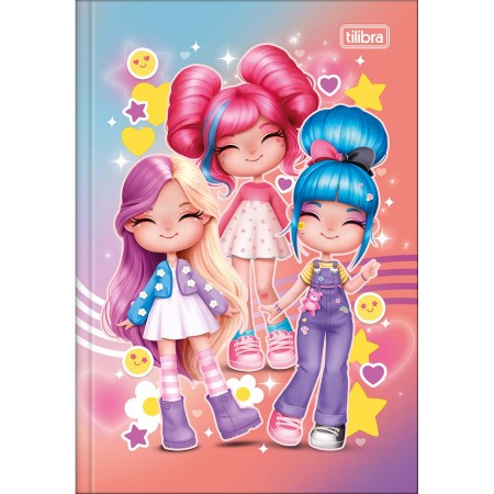 Foto ilustrativa Caderno Brochura Capa Dura 1/4 La Liz 80 Folhas