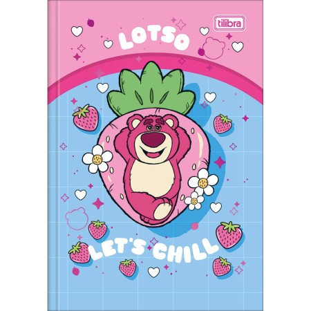 Foto ilustrativa Caderno Brochura Capa Dura 1/4 Lotso 80 Folhas