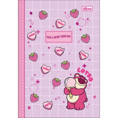 Foto ilustrativa Caderno Brochura Capa Dura 1/4 Lotso 80 Folhas