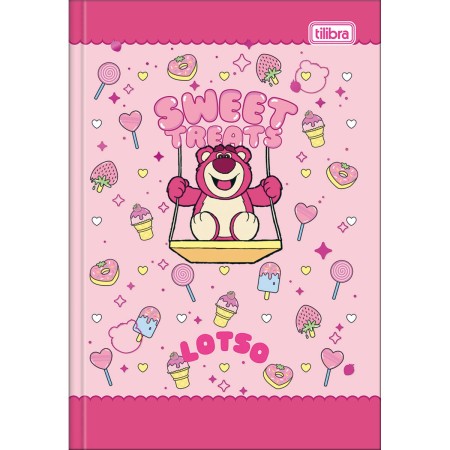 Foto ilustrativa Caderno Brochura Capa Dura 1/4 Lotso 80 Folhas