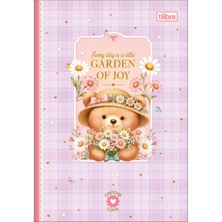 Foto ilustrativa Caderno Brochura Capa Dura 1/4 Love Bears 80 Folhas