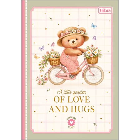 Foto ilustrativa Caderno Brochura Capa Dura 1/4 Love Bears 80 Folhas