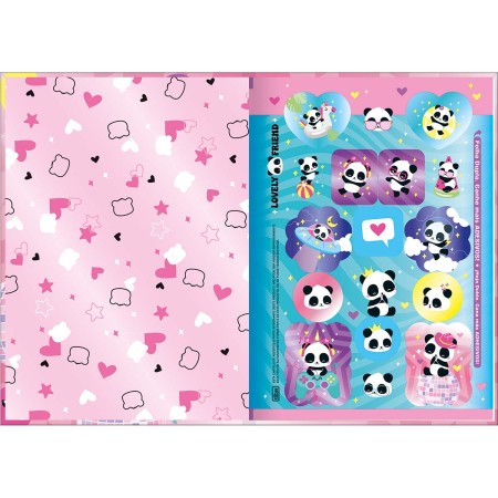 Foto ilustrativa Caderno Brochura Capa Dura 1/4 Lovely Friend 80 Folhas