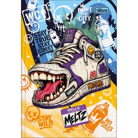 Foto ilustrativa Caderno Brochura Capa Dura 1/4 Meltz 80 Folhas