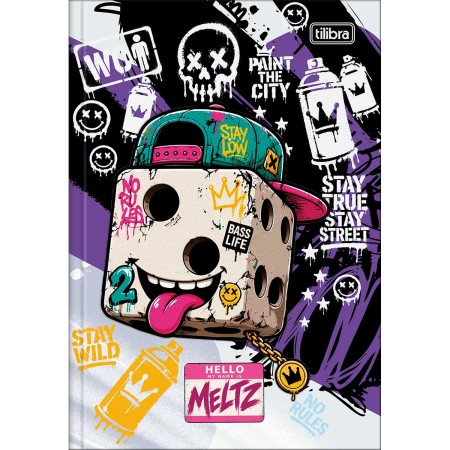 Foto ilustrativa Caderno Brochura Capa Dura 1/4 Meltz 80 Folhas