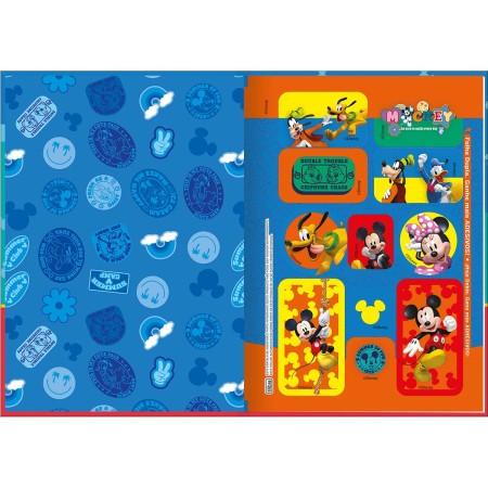 Foto ilustrativa Caderno Brochura Capa Dura 1/4 Mickey 48 Folhas