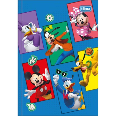 Foto ilustrativa Caderno Brochura Capa Dura 1/4 Mickey 48 Folhas