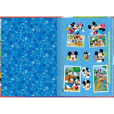 Foto ilustrativa Caderno Brochura Capa Dura 1/4 Mickey 80 Folhas