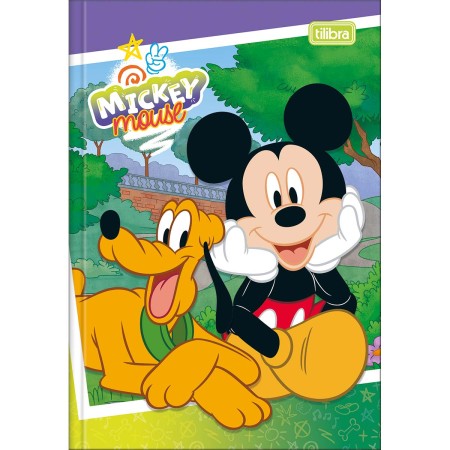Foto ilustrativa Caderno Brochura Capa Dura 1/4 Mickey 80 Folhas