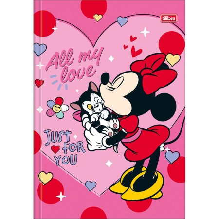 Foto ilustrativa Caderno Brochura Capa Dura 1/4 Minnie 80 Folhas