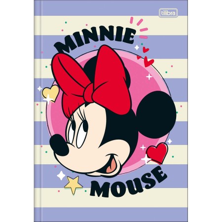 Foto ilustrativa Caderno Brochura Capa Dura 1/4 Minnie 80 Folhas