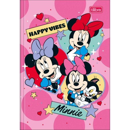 Foto ilustrativa Caderno Brochura Capa Dura 1/4 Minnie 80 Folhas