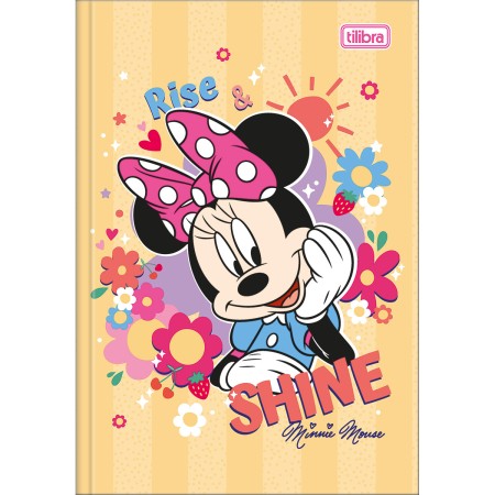 Foto ilustrativa Caderno Brochura Capa Dura 1/4 Minnie 80 Folhas