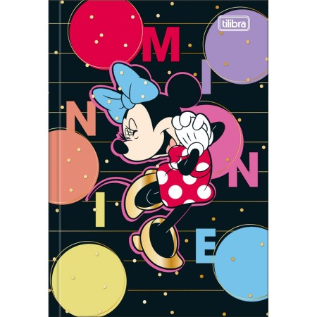 Foto ilustrativa Caderno Brochura Capa Dura 1/4 Minnie 80 Folhas