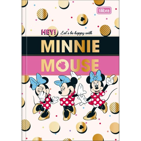 Foto ilustrativa Caderno Brochura Capa Dura 1/4 Minnie 80 Folhas