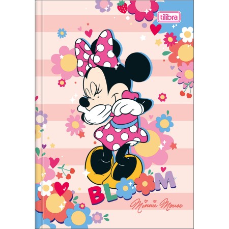 Foto ilustrativa Caderno Brochura Capa Dura 1/4 Minnie 80 Folhas