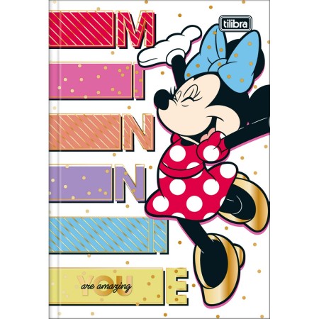 Foto ilustrativa Caderno Brochura Capa Dura 1/4 Minnie 80 Folhas
