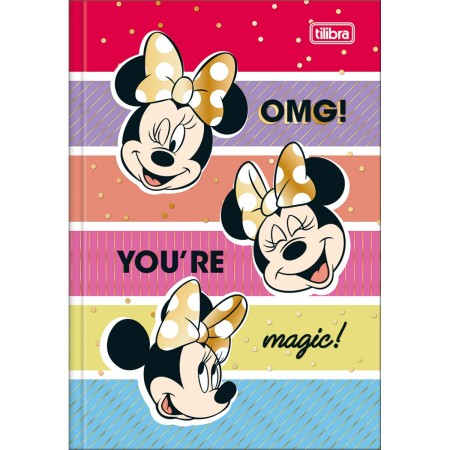 Foto ilustrativa Caderno Brochura Capa Dura 1/4 Minnie 80 Folhas