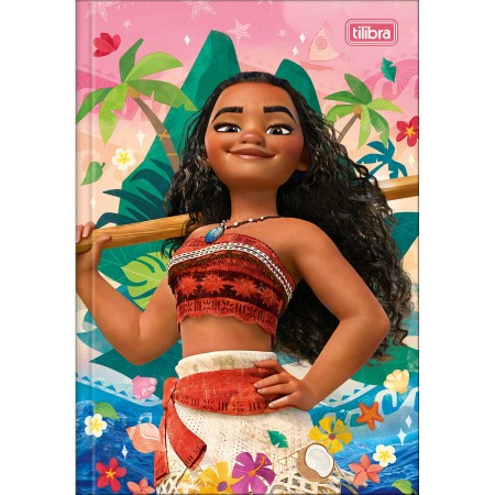 Foto ilustrativa Caderno Brochura Capa Dura 1/4 Moana 80 Folhas