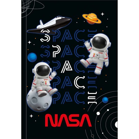 Foto ilustrativa Caderno Brochura Capa Dura 1/4 Nasa 80 Folhas
