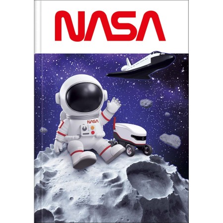 Foto ilustrativa Caderno Brochura Capa Dura 1/4 Nasa 80 Folhas