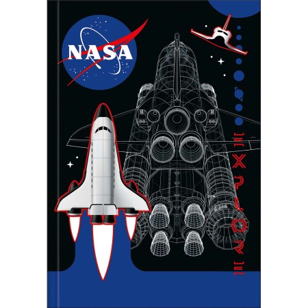 Foto ilustrativa Caderno Brochura Capa Dura 1/4 Nasa 80 Folhas
