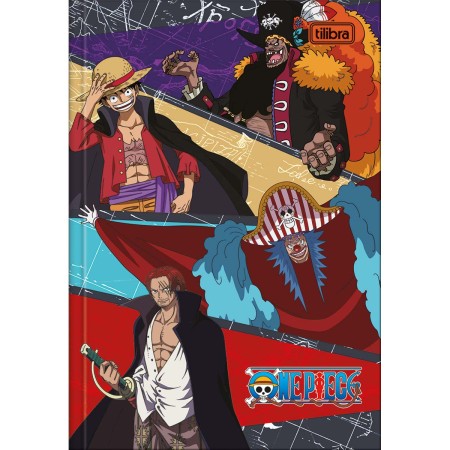 Foto ilustrativa Caderno Brochura Capa Dura 1/4 One Piece 48 Folhas