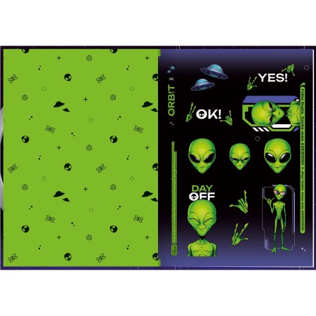 Foto ilustrativa Caderno Brochura Capa Dura 1/4 Orbit 80 Folhas