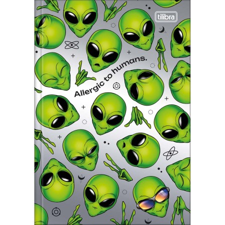 Foto ilustrativa Caderno Brochura Capa Dura 1/4 Orbit 80 Folhas